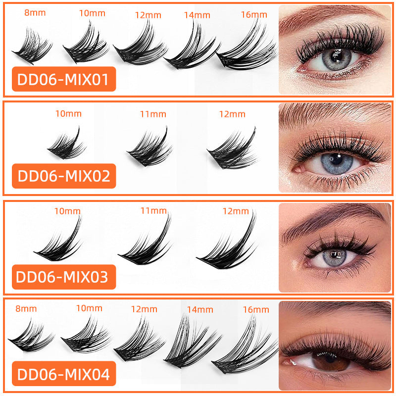 Segmented False Eyelashes 10 Rows Large Capacity Thick Eyelash