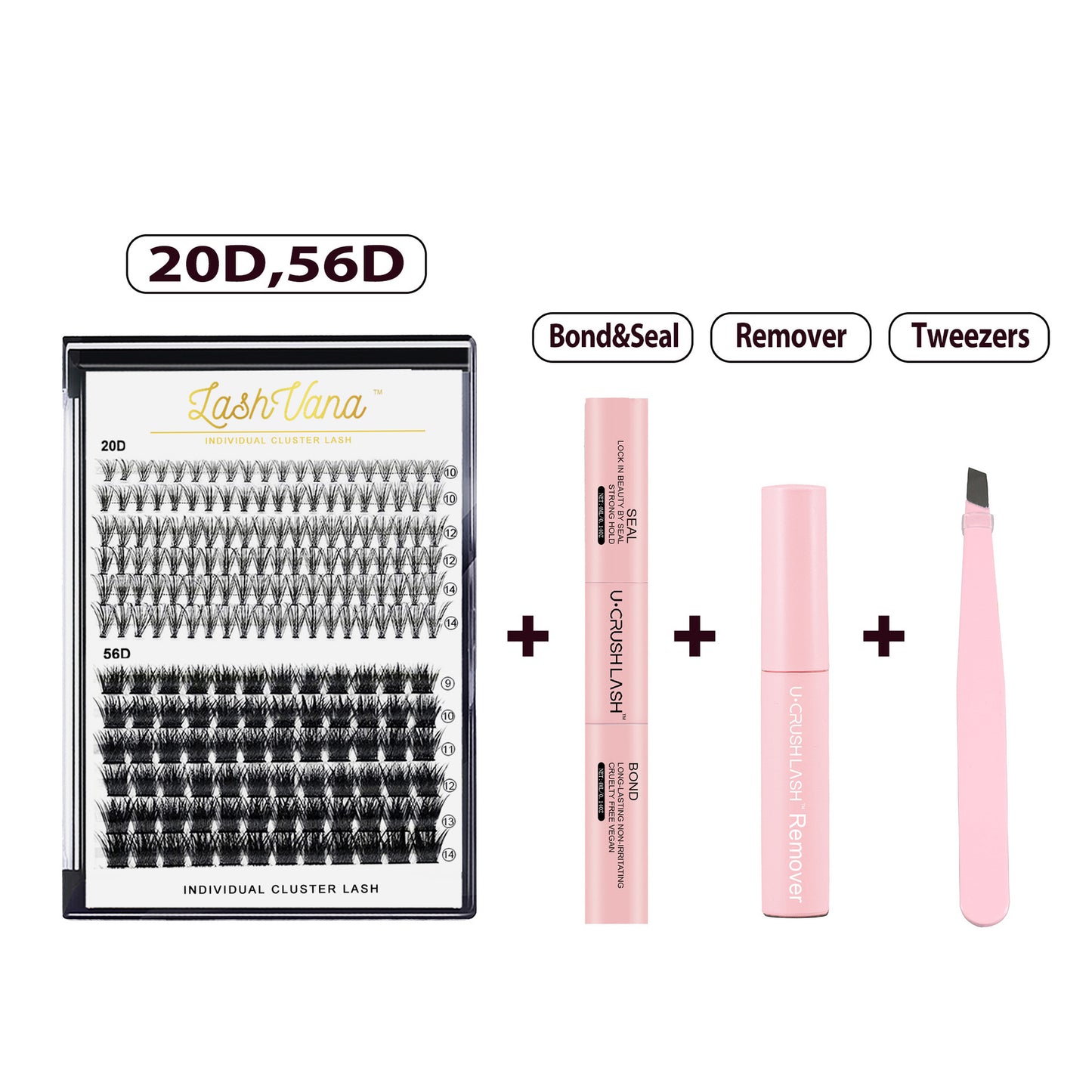 Set Of Thick Curly False Eyelashes