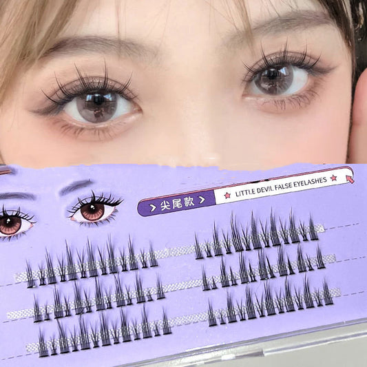 Dense And Light Natural Simulation Single Cluster Segmented Grafting Of Novice Eyelashes