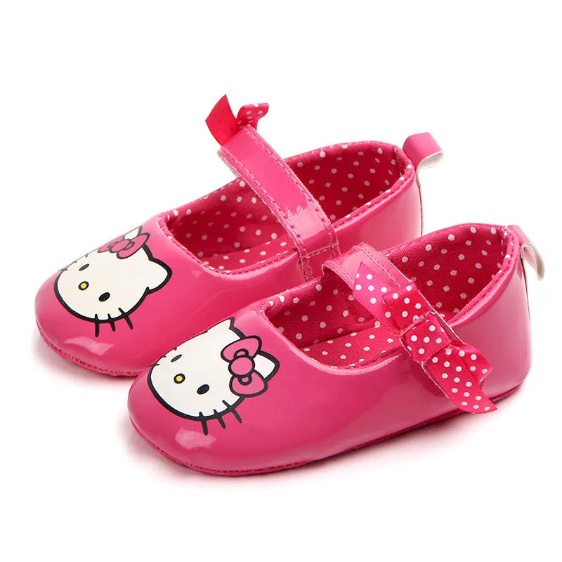 Lovely Cartoon Baby Shoes Fashion Infants Girls PU First Walkers Soft Sole Newborn Crib Shoes