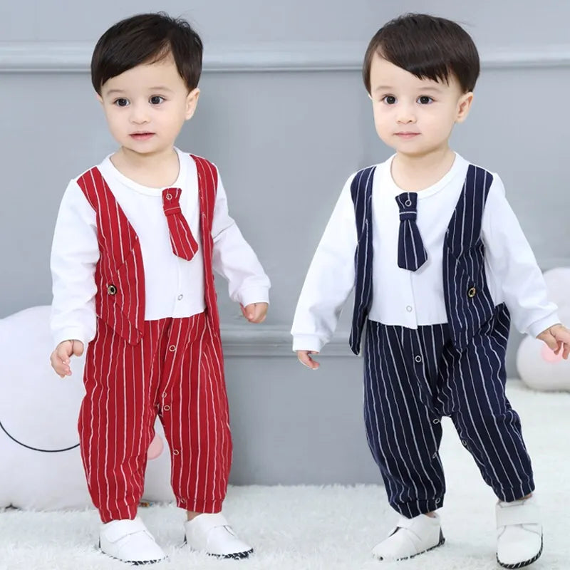 Gentleman baby new style short sleeve wedding and party baby boys clothes cut romper clothes